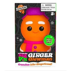 NeeDoh 2025 Squishmas Ginger Glowman 3.25-Inch Stress Toy Satisfying Crunch